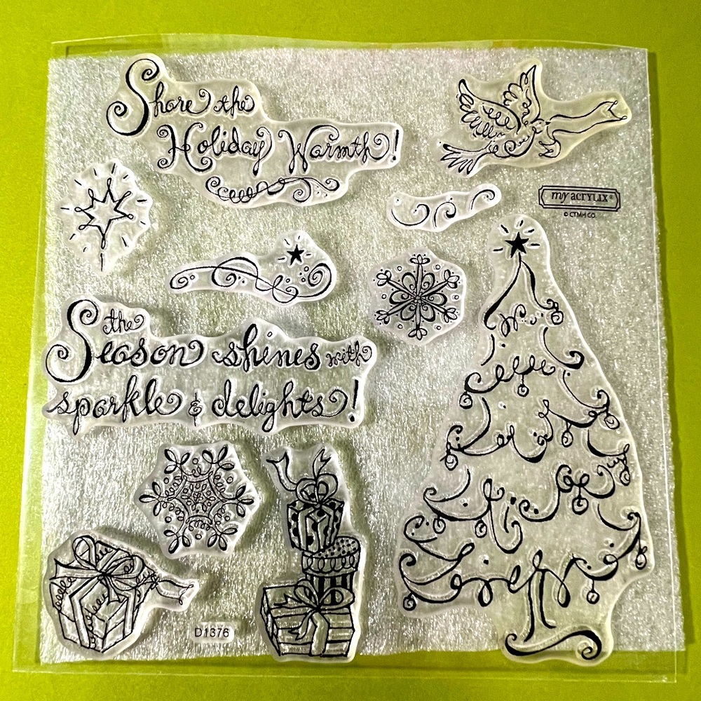 NIP Close to My Heart My Acrylix Stamp Set, D1376 - Holiday Warmth, RETIRED